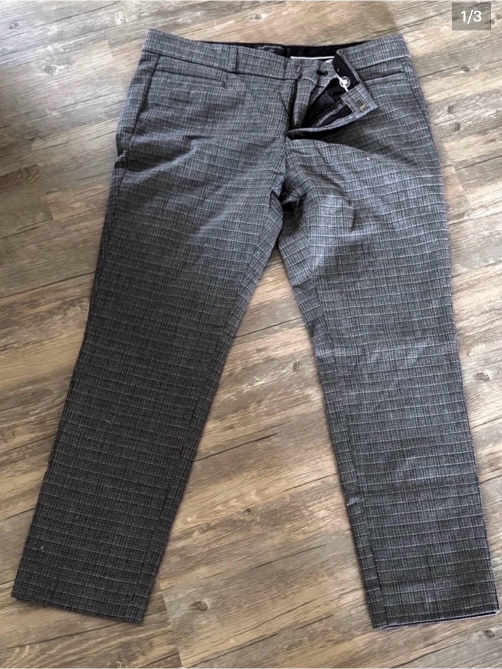 Banana Republic Gray Sloane Straight Leg Trousers Petite Size 8